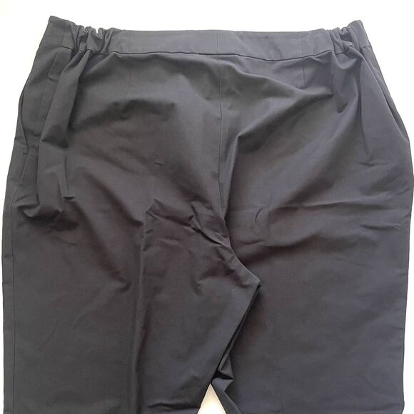 Lafayette 148 New York Cropped Tapered Black Pants Side Elastic Waist - Picture 15 of 15